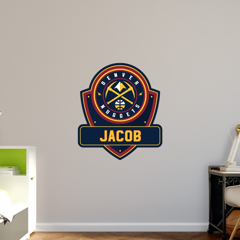 Denver Nuggets – Badge – With Personalized Name – Official NBA – Vinyl Transfer Decal