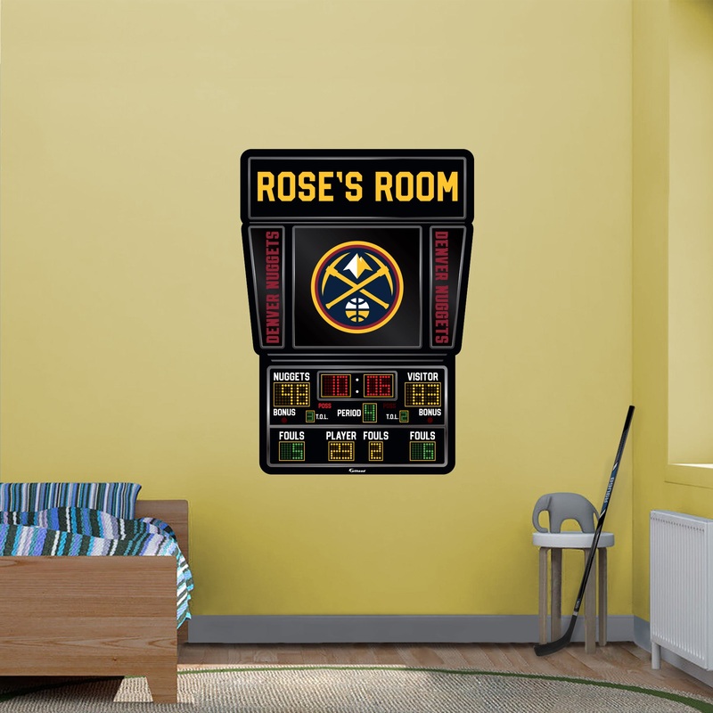 Denver Nuggets – Scoreboard Graphic – With Personalized Name – Official NBA – Vinyl Transfer Decal