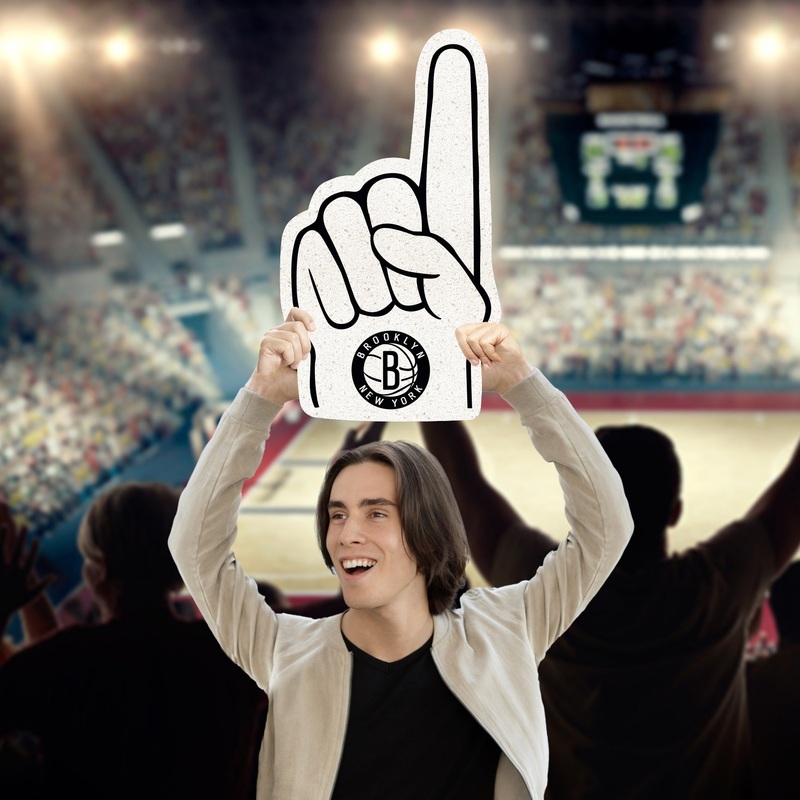 Foam Finger – Big Head – Official NBA – Brooklyn Nets – Foam Core Cutout
