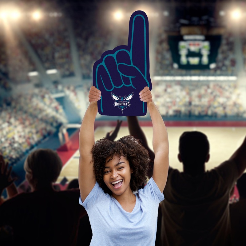 Foam Finger – Big Head – Official NBA – Charlotte Hornets – Foam Core Cutout