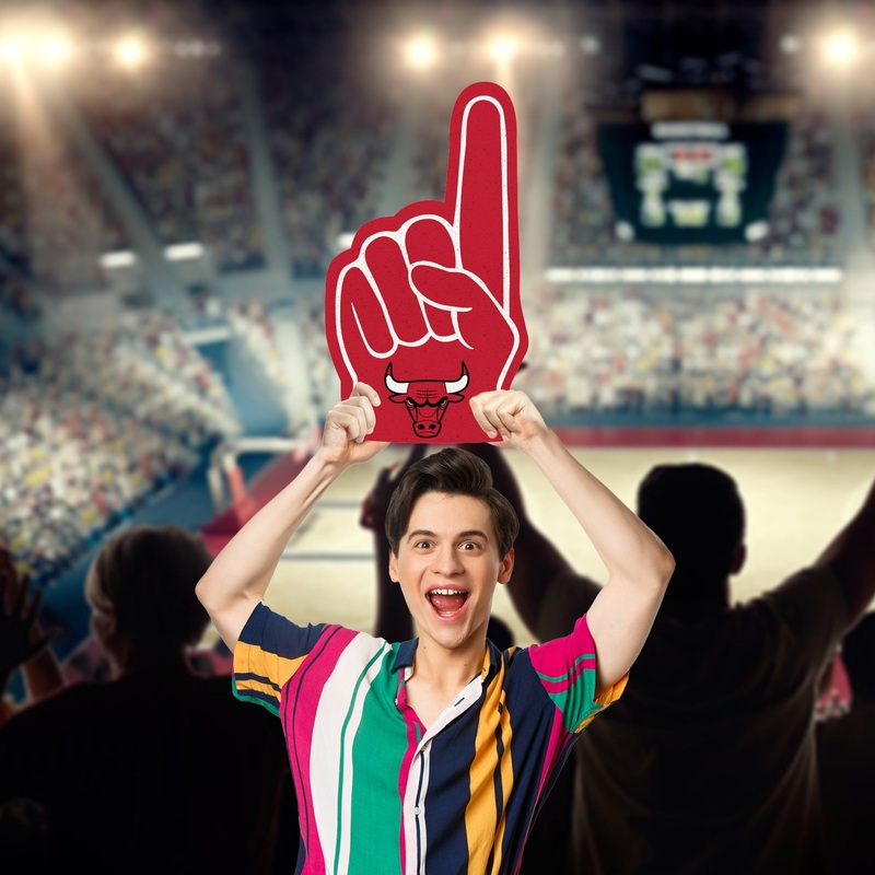 Foam Finger – Big Head – Official NBA – Chicago Bulls – Foam Core Cutout