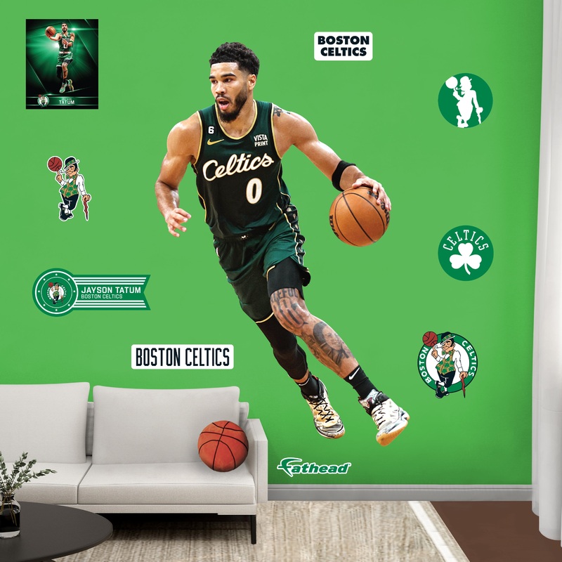 Jayson Tatum City Jersey – RealBig Collection – Official NBA – Boston Celtics – Reusable Vinyl Wall Decals