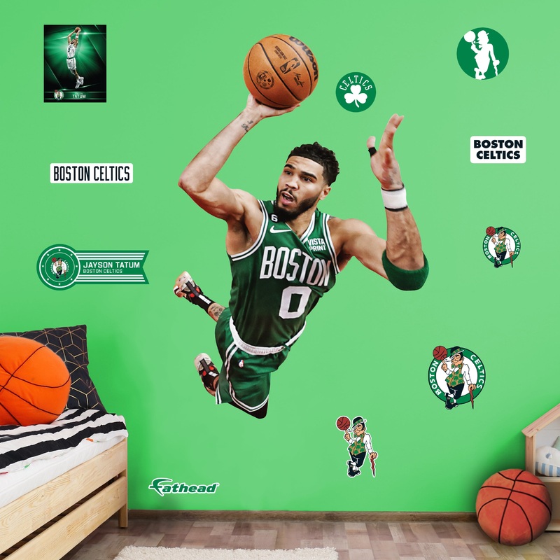 Jayson Tatum – RealBig Hang Time Collection – Official NBA – Boston Celtics – Reusable Vinyl Wall Decals