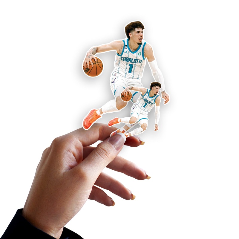 LaMelo Ball – 5 Minis (Mixed Sizes) – Official NBA – Charlotte Hornets – Reusable Vinyl Decals