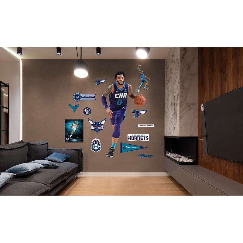 Miles Bridges – RealBig Collection – Official NBA – Charlotte Hornets – Reusable Vinyl Wall Decals #2