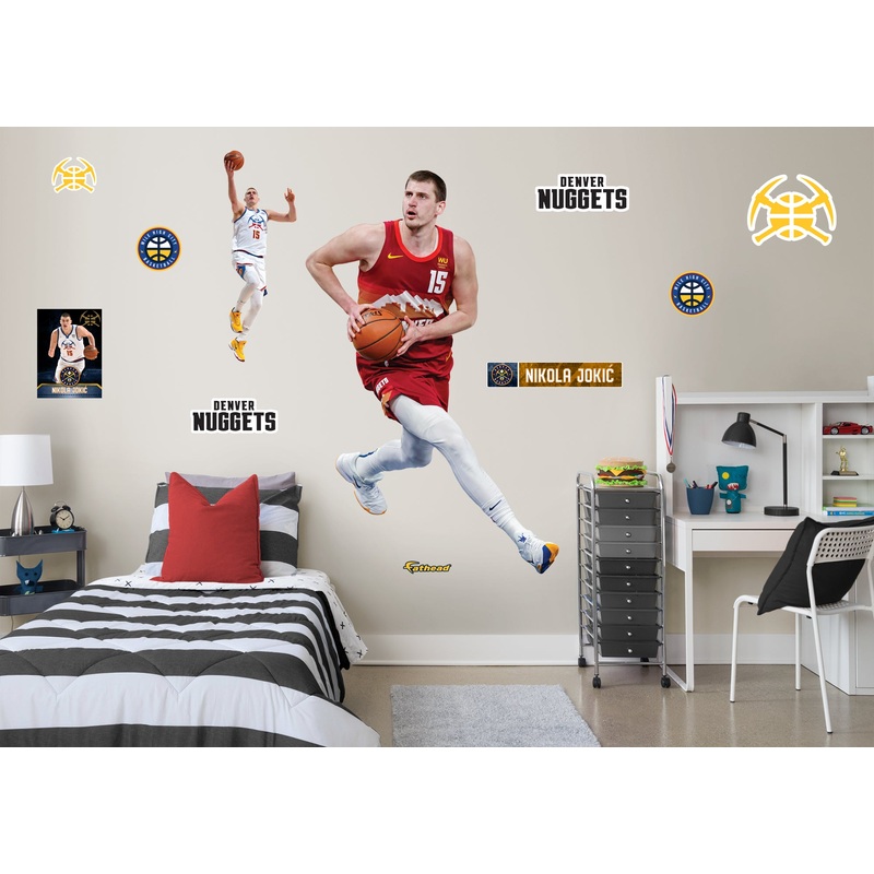 Nikola Joki – RealBig Collection – Official NBA – Denver Nuggets – Reusable Vinyl Wall Decals