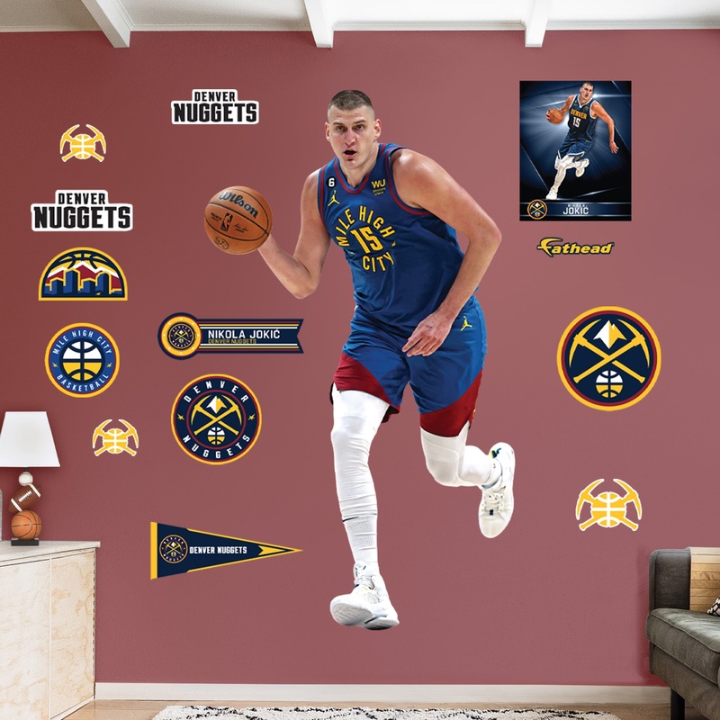 Nikola Joki – RealBig Statement Jersey Collection – Official NBA – Denver Nuggets – Reusable Vinyl Wall Decals