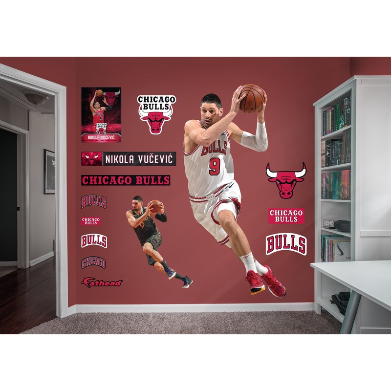 Nikola Vucevic – RealBig Collection – Official NBA – Chicago Bulls – Reusable Vinyl Wall Decals