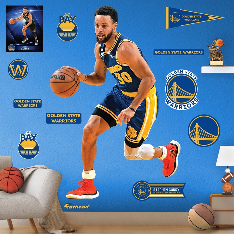 Stephen Curry – RealBig Classic Jersey Collection – Official NBA – Golden State Warriors – Reusable Vinyl Wall Decals #2