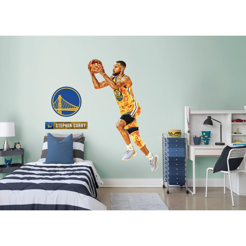 Stephen Curry – RealBig Limited Edition Elite Collection – Official NBA – Golden State Warriors – Reusable Vinyl Wall Decals