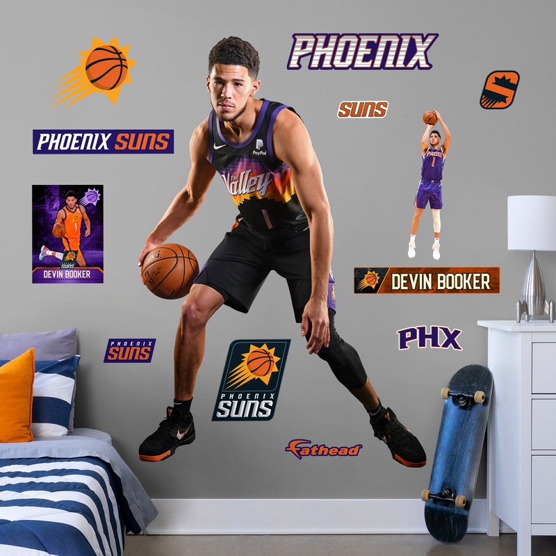 Devin Booker – RealBig The Valley Collection – Official NBA – Phoenix Suns – Reusable Vinyl Wall Decals
