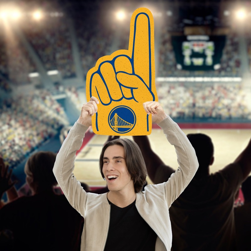 Foam Finger – Big Head – Official NBA – Golden State Warriors – Foam Core Cutout