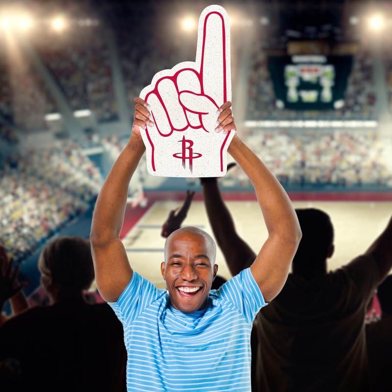 Foam Finger – Big Head – Official NBA – Houston Rockets – Foam Core Cutout