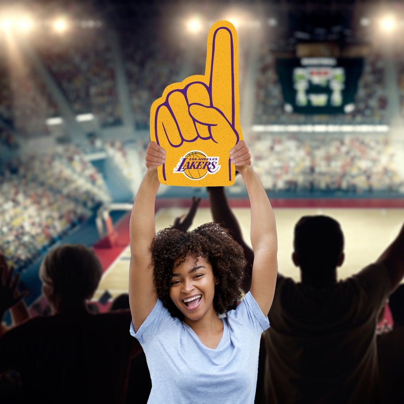 Foam Finger – Big Head – Official NBA – Los Angeles Lakers – Foam Core Cutout