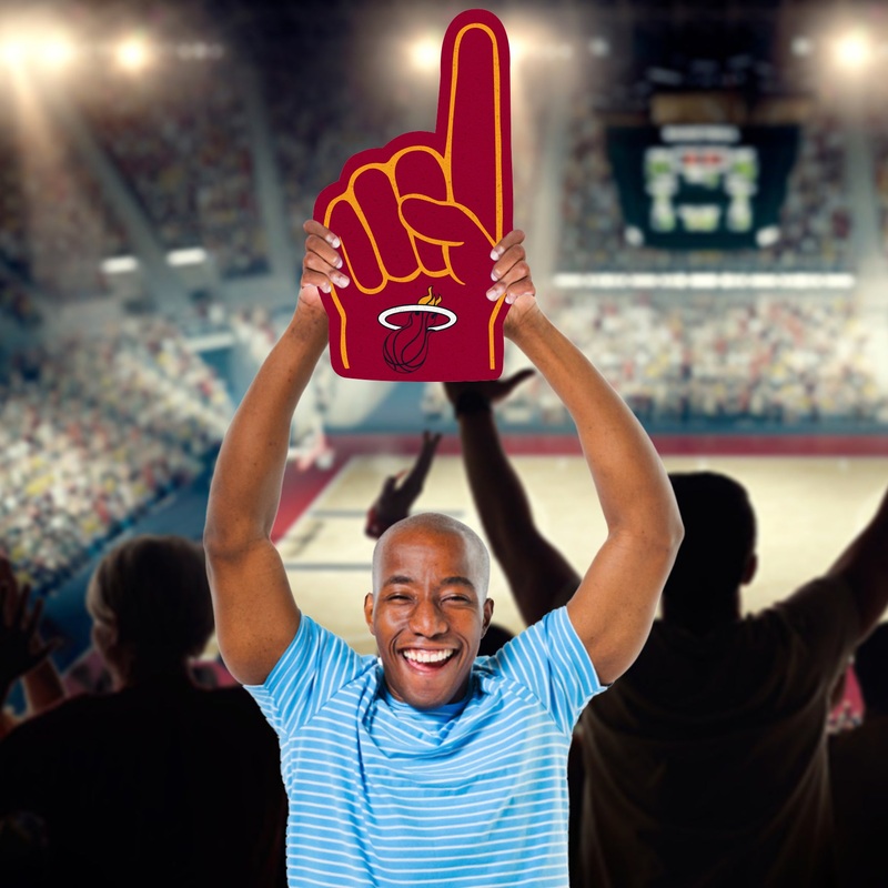 Foam Finger – Big Head – Official NBA – Miami Heat – Foam Core Cutout