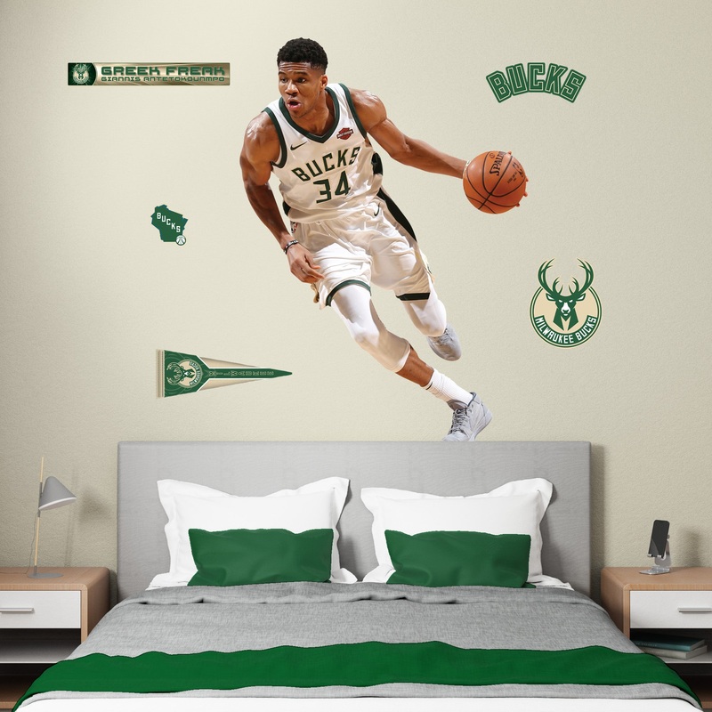 Giannis Antetokounmpo – RealBig Collection – Official NBA – Milwaukee Bucks – Reusable Vinyl Wall Decals #3