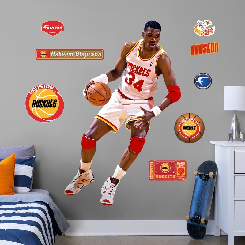 Hakeem Olajuwon – RealBig Legend Collection – Official NBA – Houston Rockets – Reusable Vinyl Wall Decals