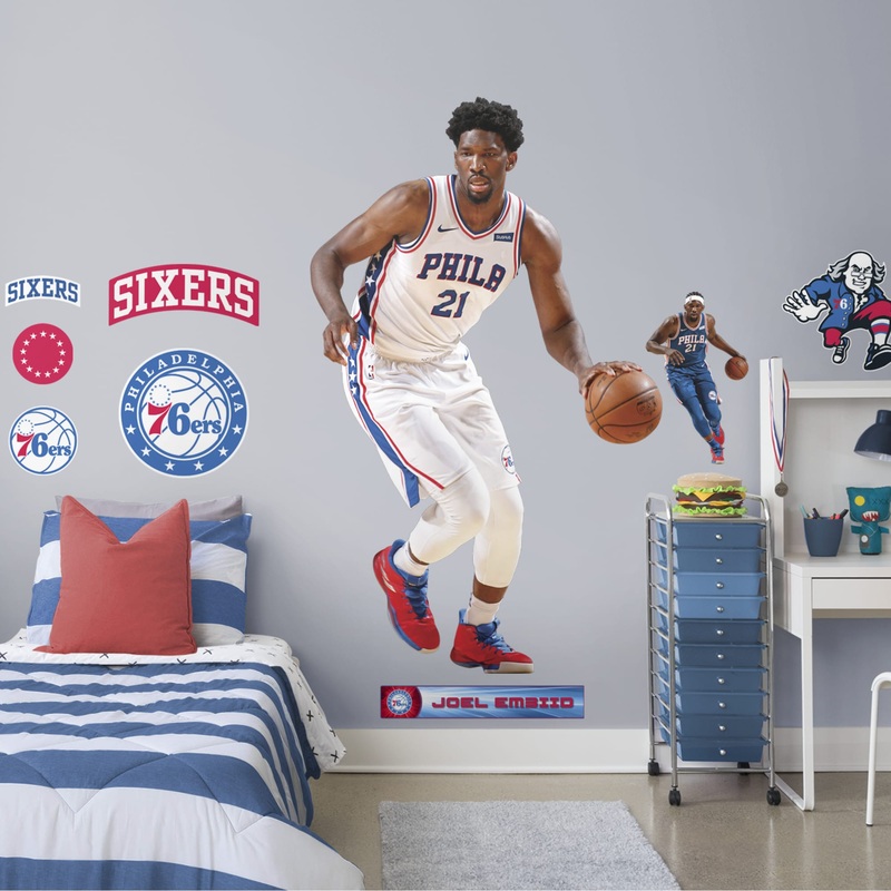 Joel Embiid – RealBig Collection – Official NBA – Philadelphia 76ers – Reusable Vinyl Wall Decals #3
