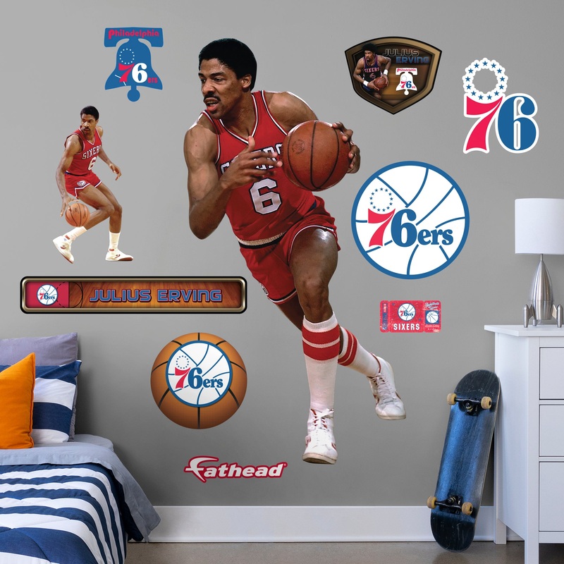 Julius Erving – RealBig Legend Collection – Official NBA – Reusable Vinyl Wall Decals