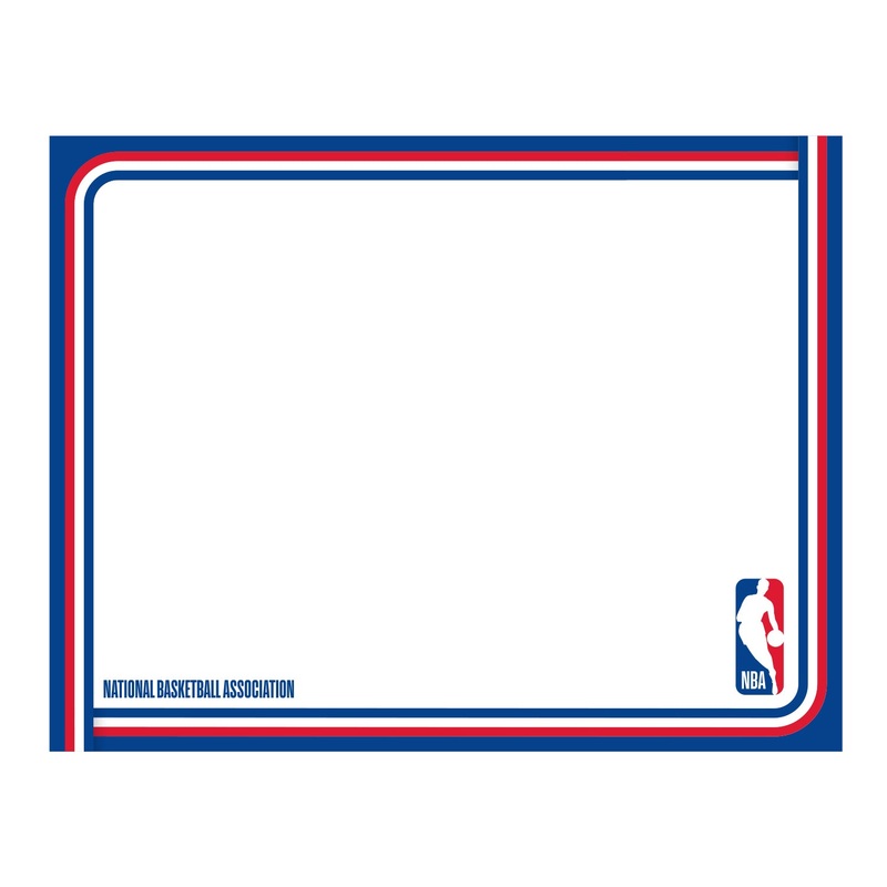 League Branded – Dry Erase Whiteboard – Official NBA – Reusable Vinyl Wall Decal