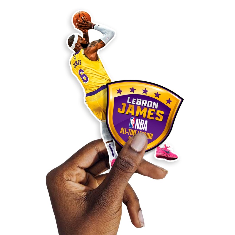 LeBron James – 5 Shot Minis (Mixed Sizes) – Official NBA – Los Angeles Lakers – Reusable Vinyl Decals