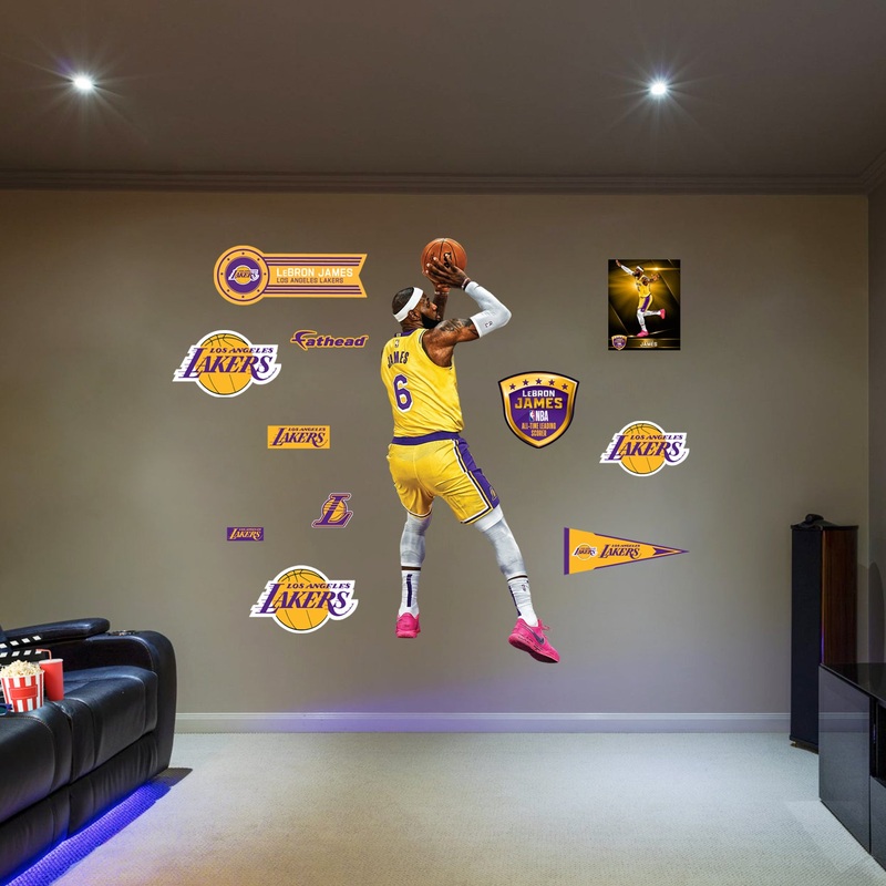 LeBron James All-Time Scoring Leader Shot – RealBig Collection – Official NBA – Los Angeles Lakers – Reusable Vinyl Wall Decals