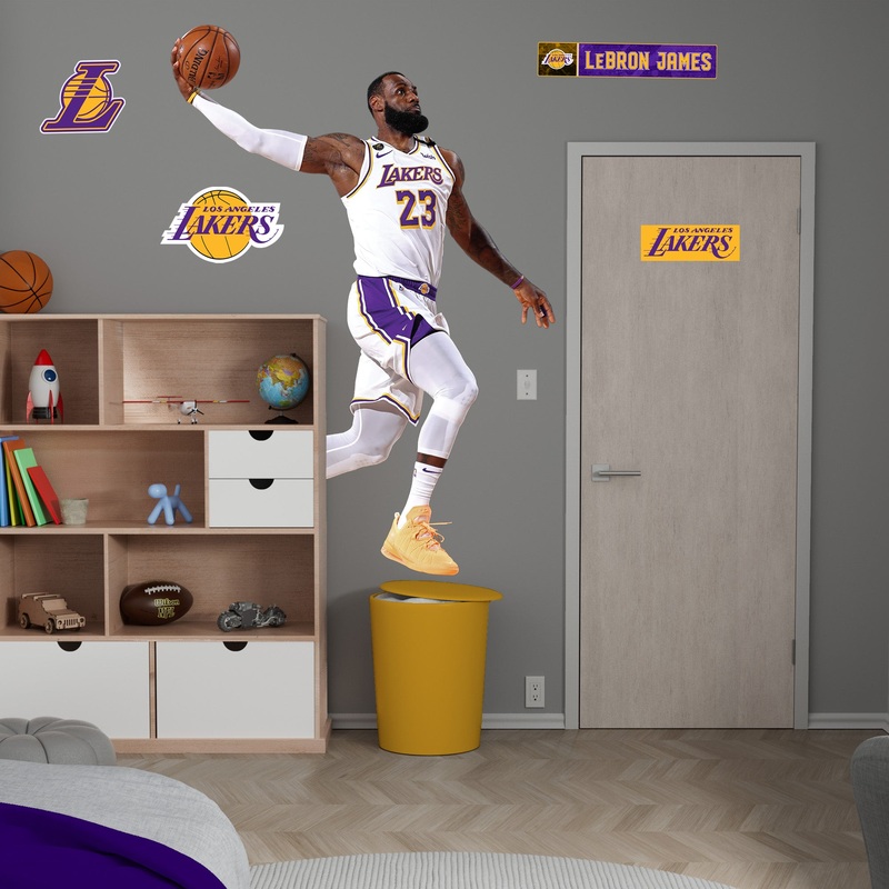 LeBron James – RealBig 2020 Finals Dunk Collection – Official NBA – Los Angeles Lakers – Reusable Vinyl Wall Decals