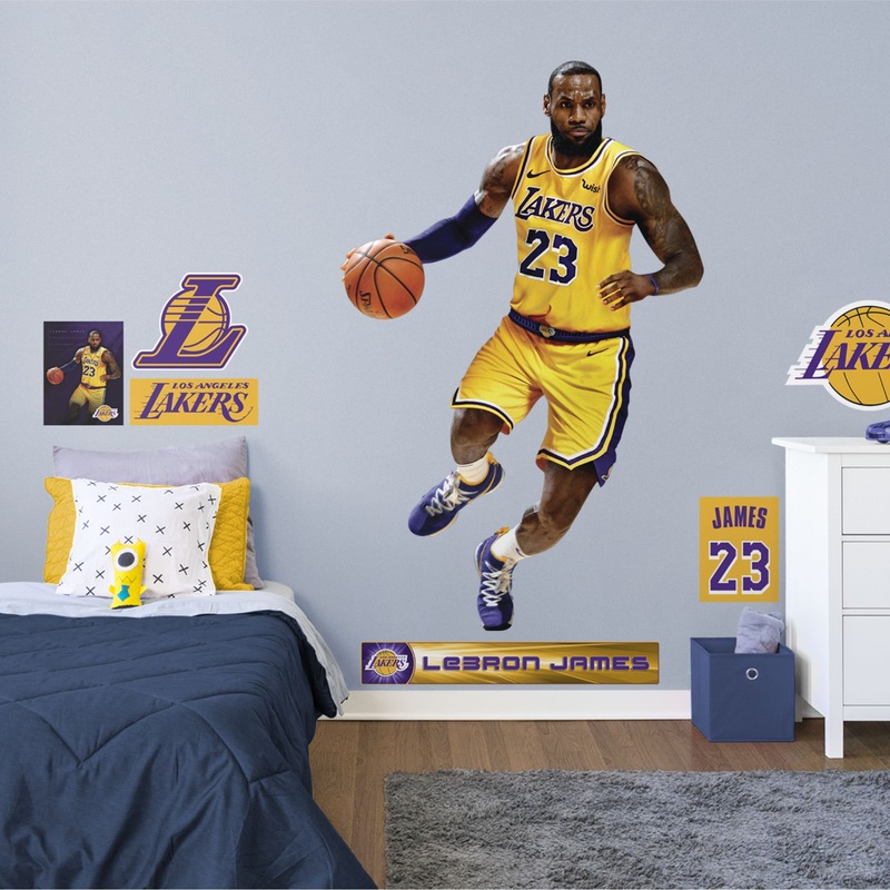 LeBron James – RealBig Collection – Official NBA – Los Angeles Lakers – Reusable Vinyl Wall Decals #1