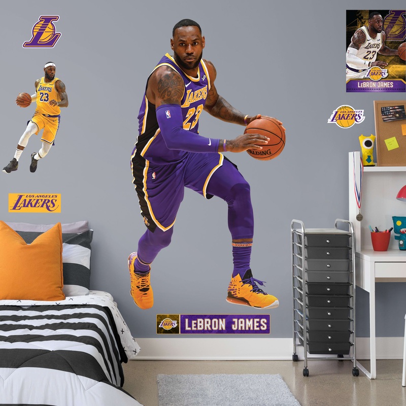 LeBron James – RealBig Statement Jersey Collection – Official NBA – Los Angeles Lakers – Reusable Vinyl Wall Decals #1