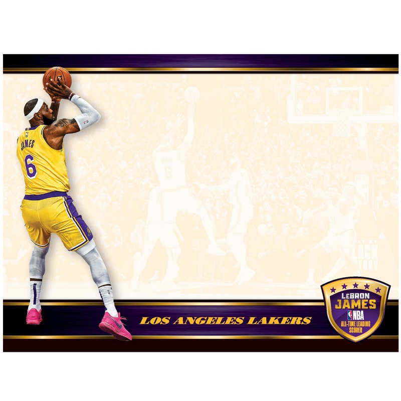 Los Angeles Lakers – LeBron James All-Time Scoring Leader – Dry Erase Whiteboard – Official NBA – Reusable Vinyl Wall Decal
