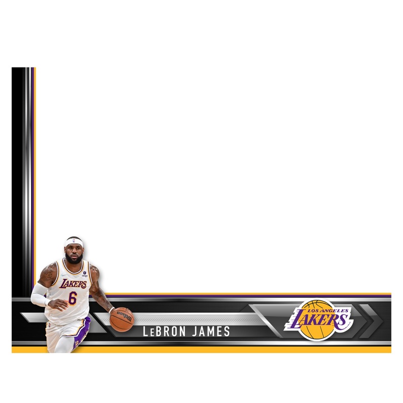 Los Angeles Lakers – LeBron James – Dry Erase Whiteboard – Official NBA – Reusable Vinyl Wall Decal