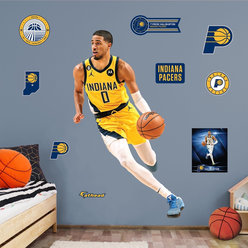 Tyrese Haliburton – RealBig Collection – Official NBA – Indiana Pacers – Reusable Vinyl Wall Decals