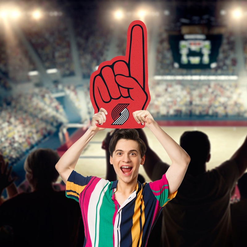 Foam Finger – Big Head – Official NBA – Portland Trail Blazers – Foam Core Cutout