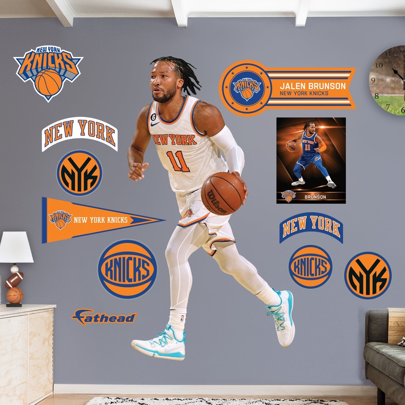 Jalen Brunson – RealBig Collection – Official NBA – New York Knicks – Reusable Vinyl Wall Decals #1