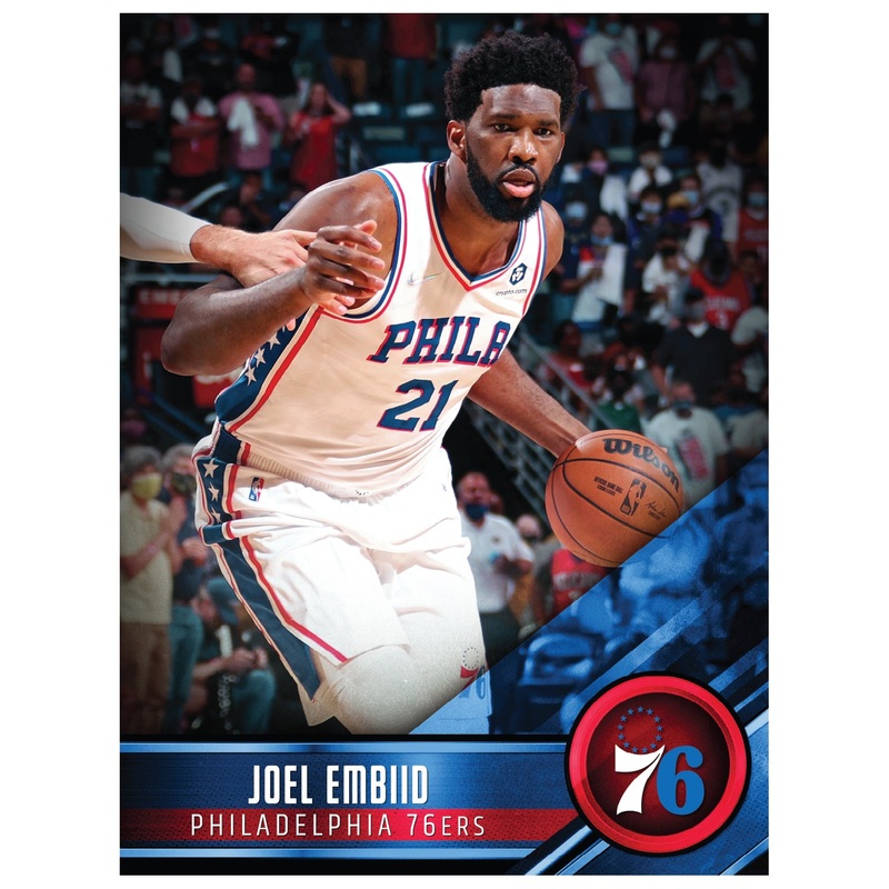 Joel Embiid – Peel & Stick Poster – Official NBA – Philadelphia 76ers – Reusable Vinyl Wall Decal