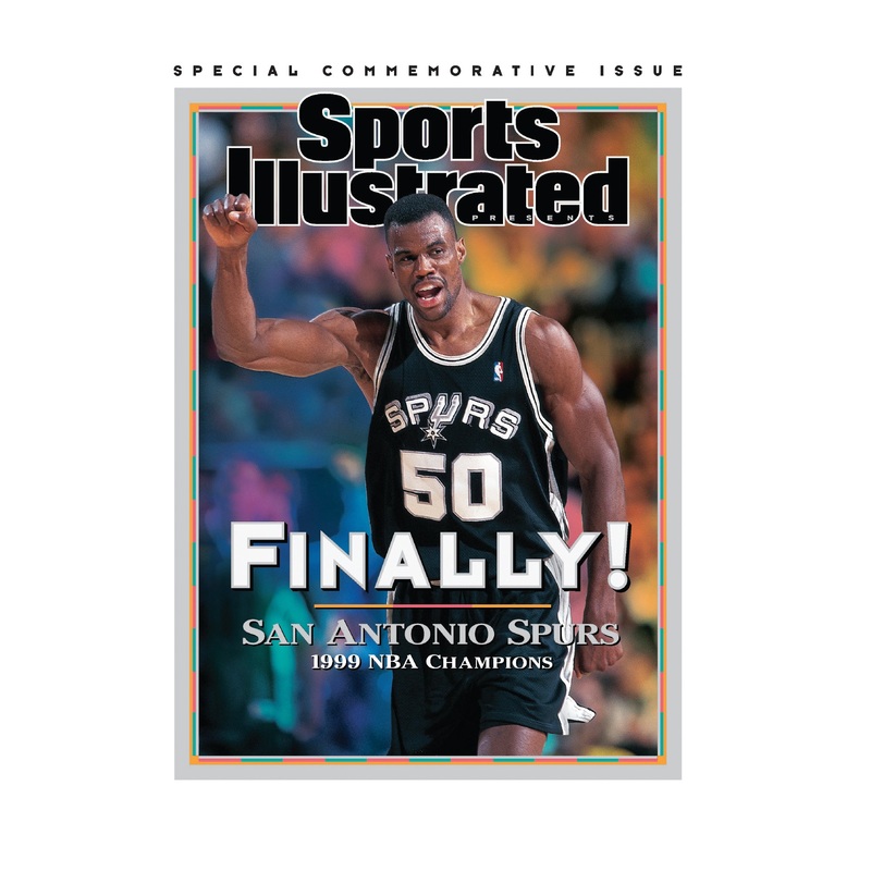 July 1999 Champions Commemorative Sports Illustrated Cover – Peel & Stick Poster – Official NBA – San Antonio Spurs – Reusable Vinyl Wall Decal