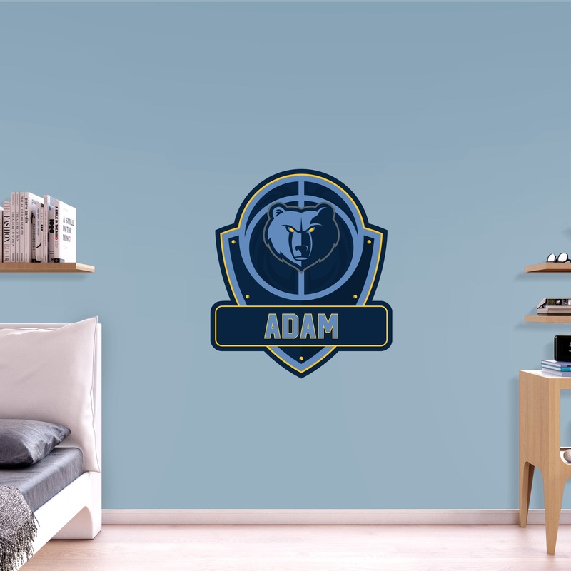 Memphis Grizzlies – Badge – With Personalized Name – Official NBA – Vinyl Transfer Decal #2