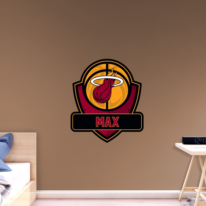 Miami Heat – Badge – With Personalized Name – Official NBA – Vinyl Transfer Decal