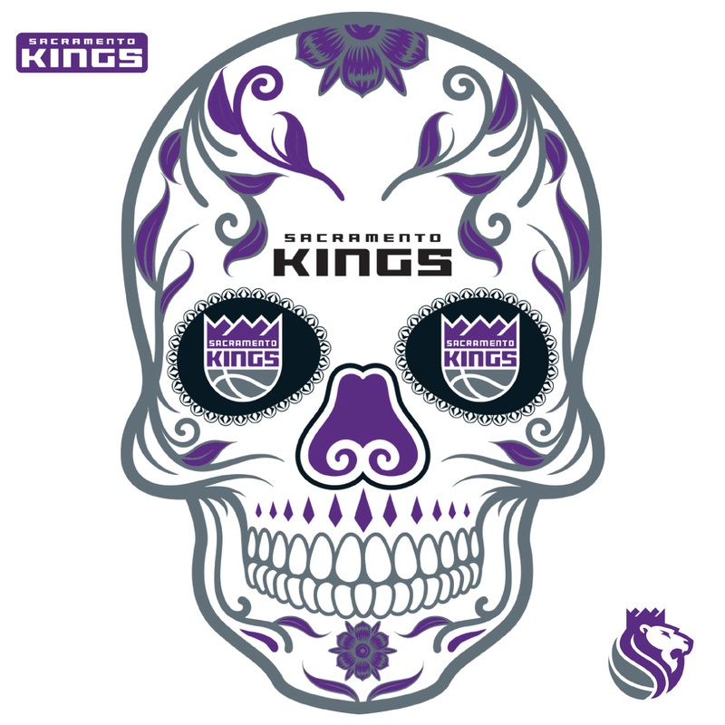 Sacramento Kings – RealBig Sugar Skull Collection – Official NBA – Reusable Vinyl Wall Decals