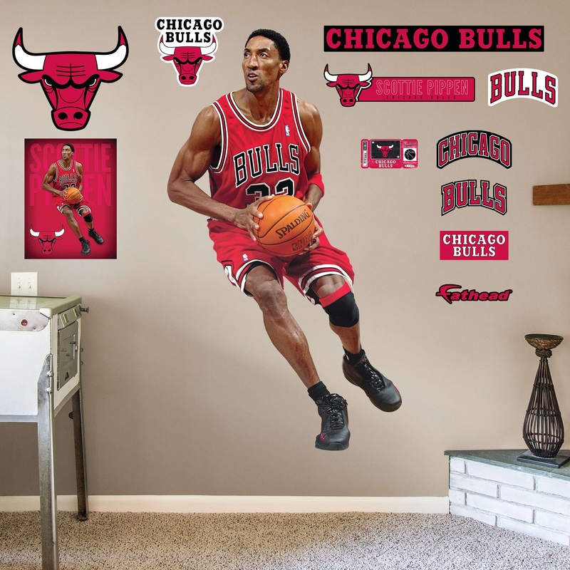 Scottie Pippen – RealBig Collection – Official NBA – Chicago Bulls – Reusable Vinyl Wall Decals