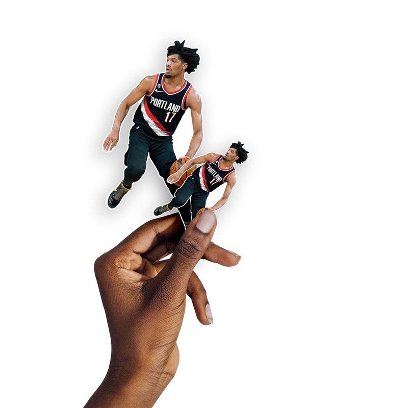 Shaedon Sharpe – 5 Minis (Mixed Sizes) – Official NBA – Portland Trail Blazers – Reusable Vinyl Decals