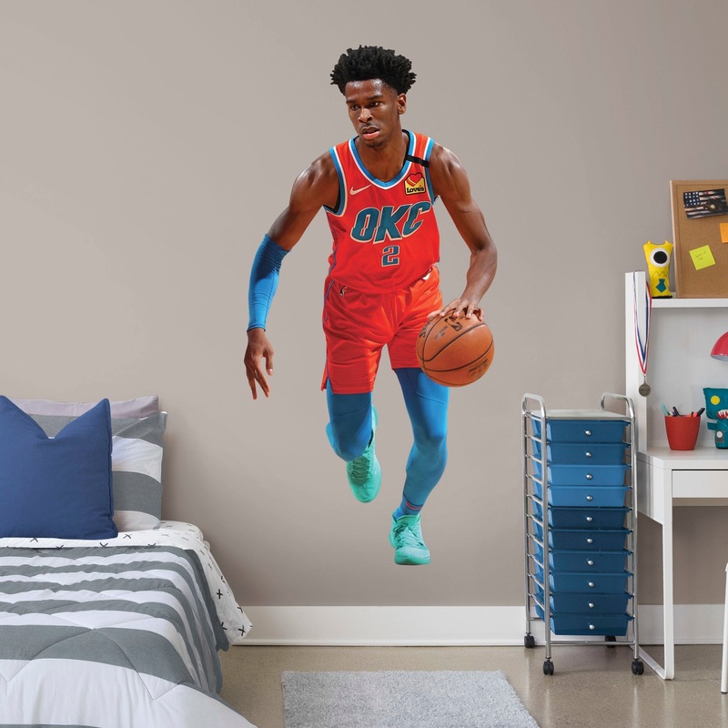 Shai Gilgeous-Alexander – RealBig Collection – Official NBA – Oklahoma City Thunder – Reusable Vinyl Wall Decals #1