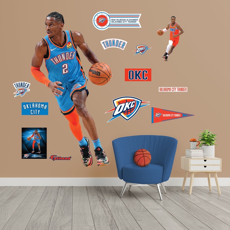 Shai Gilgeous-Alexander – RealBig Collection – Official NBA – Oklahoma City Thunder – Reusable Vinyl Wall Decals #2