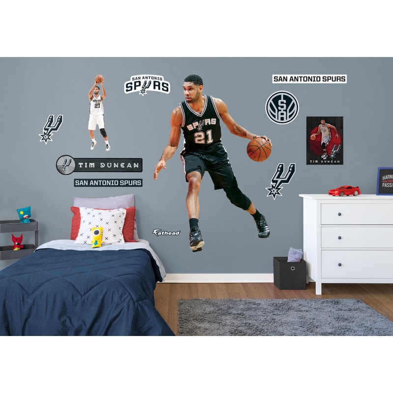 Tim Duncan – RealBig Legend Collection – Official NBA – San Antonio Spurs – Reusable Vinyl Wall Decals