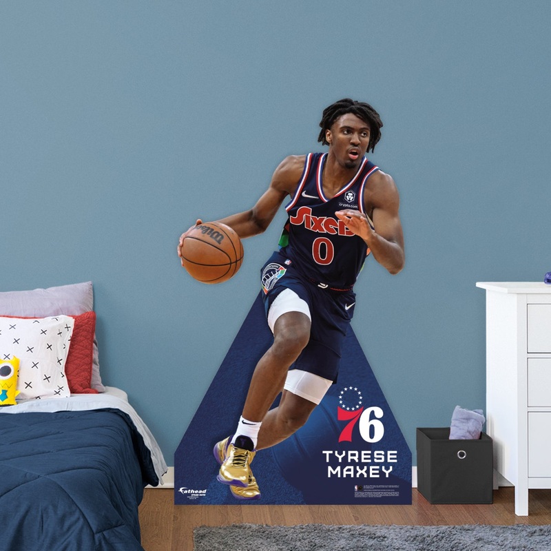 Tyrese Maxey – Life-Size Stand Out – Official NBA – Philadelphia 76ers – Foam Core Cutout