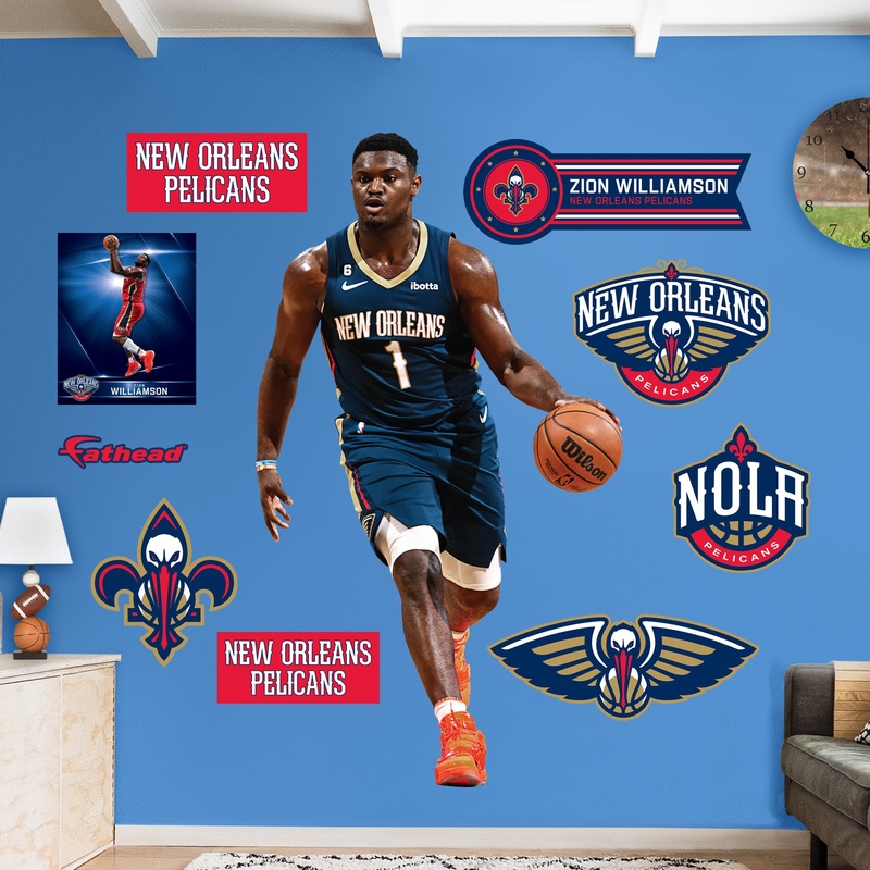Zion Williamson – RealBig Collection – Official NBA – New Orleans Pelicans – Reusable Vinyl Wall Decals #2