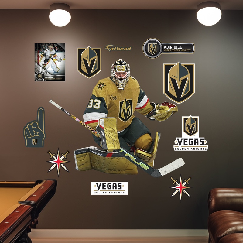 Adin Hill – RealBig Collection – Official NHL – Vegas Golden Knights – Reusable Vinyl Wall Decals