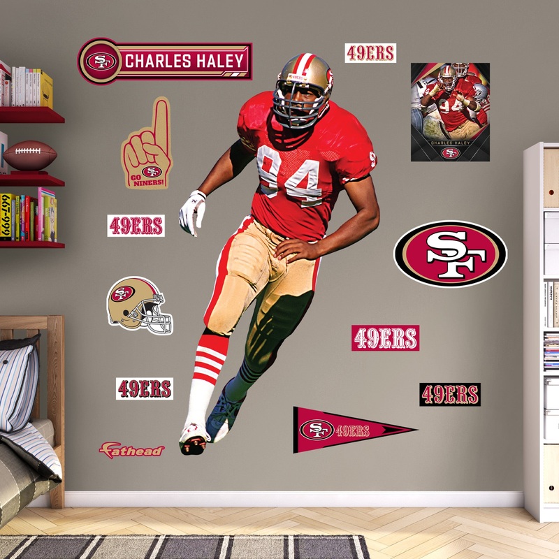 Charles Haley Legend – RealBig Collection – Official NFL – San Francisco 49ers – Reusable Vinyl Wall Decals