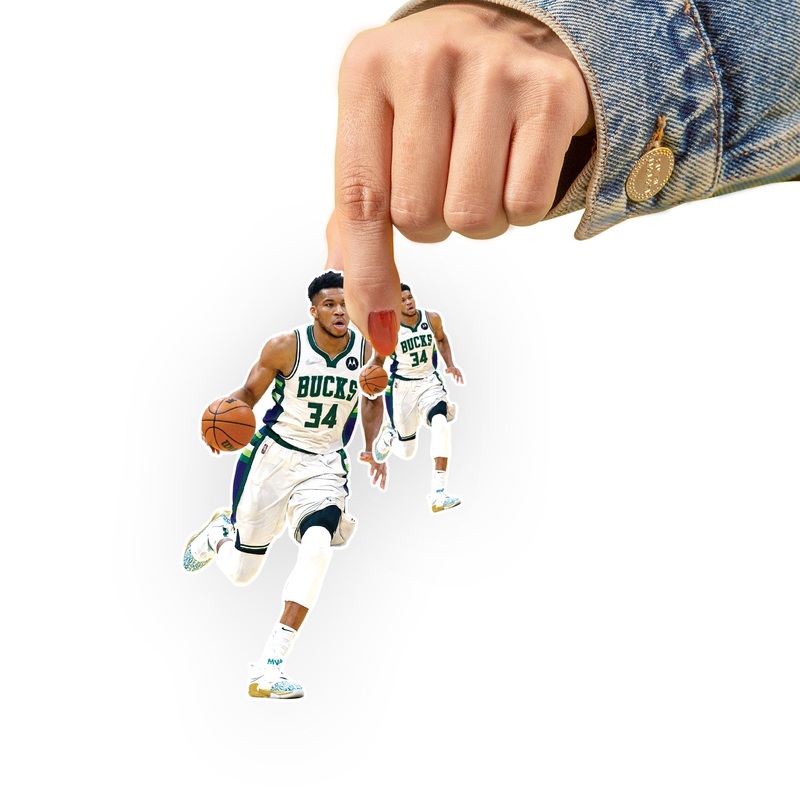 Giannis Antetokounmpo – 5 Minis (Mixed Sizes) – Official NBA – Milwaukee Bucks – Reusable Vinyl Decals