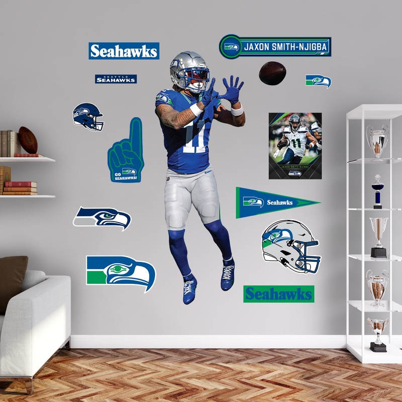 Jaxon Smith-Njigba – RealBig Throwback Collection – Official NFL – Seattle Seahawks – Reusable Vinyl Wall Decals